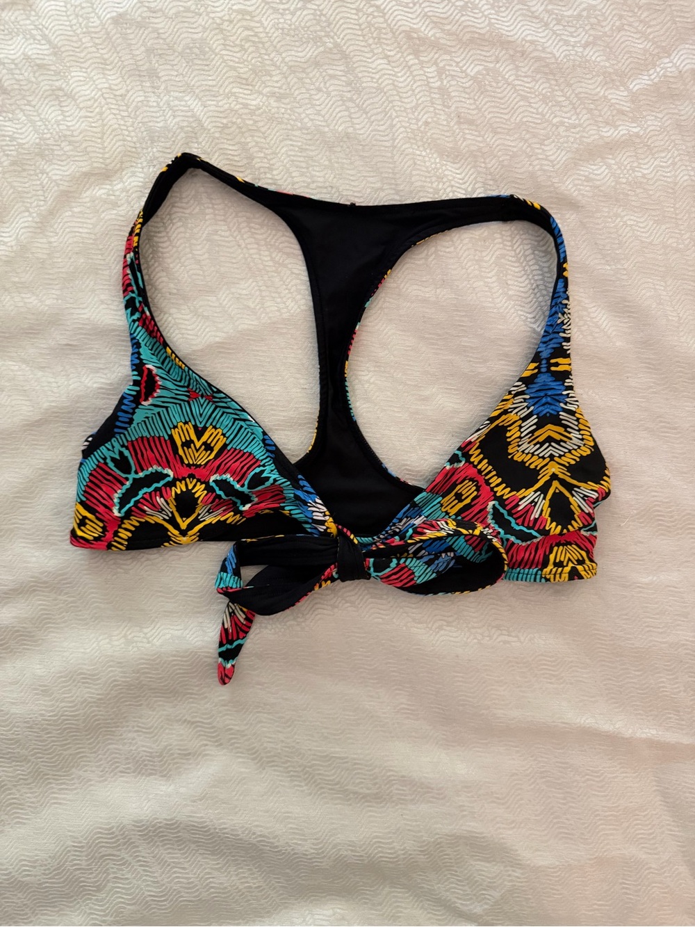 L*space Print Tie-Front Bikini Top
